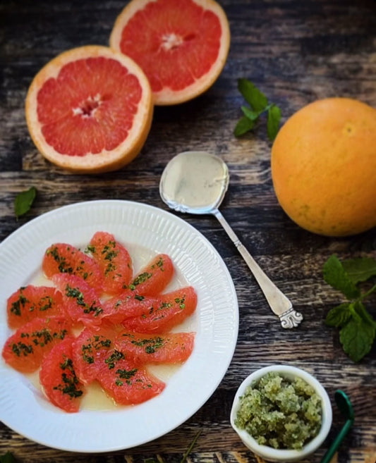 Grapefrugt m. myntesukker