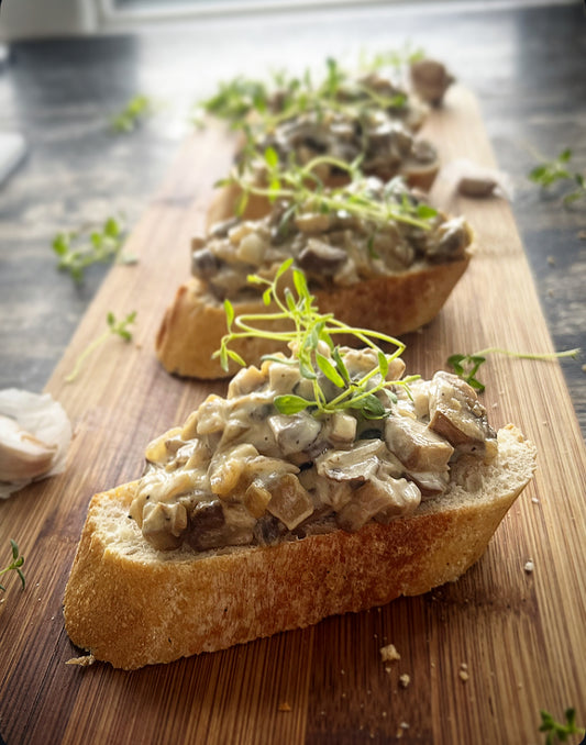 Bruschetta m. svampe